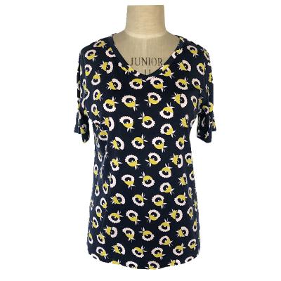 Ladies modal blouse with full printing.