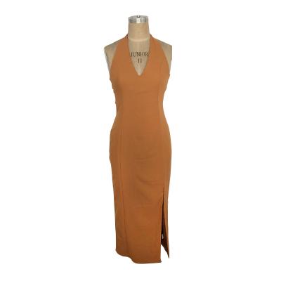 Ladies sleeveless maxi dress with backless