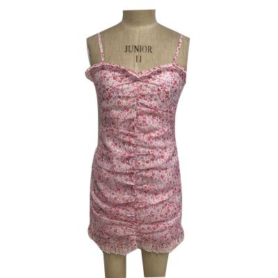 Ladies fashional printing slip dress.