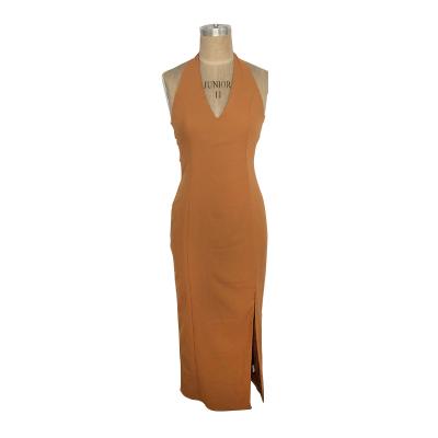 Ladies sleeveless maxi dress with backless