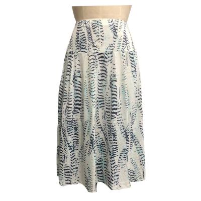 Women's knitted full printing skirt