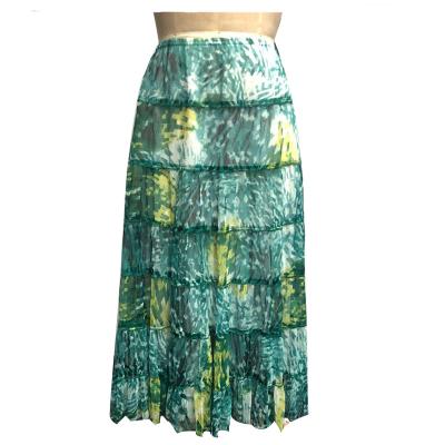 Women's mesh full printing skirt