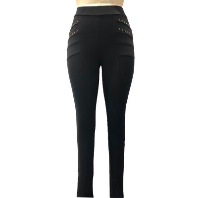 Women's ponte pants with hot fix