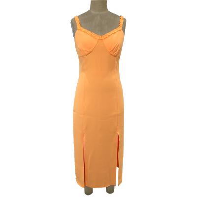 Women's woven slip dress with hange strap